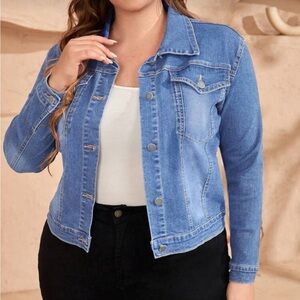 Women’s Emery Rose Casual Denim Jacket Size 1X